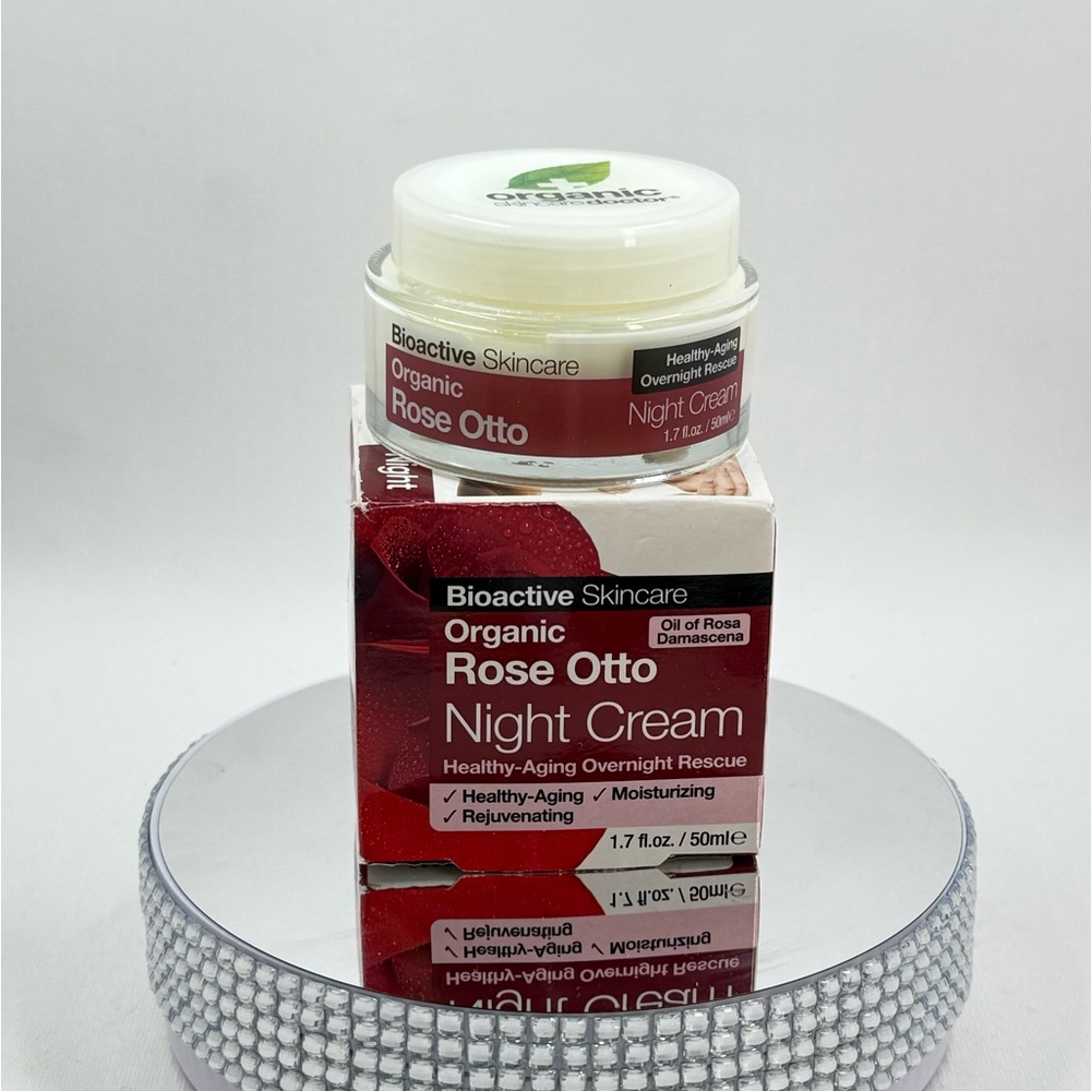 Bioactive Skincare Organic Rose Otto Night Cream 1.7 fl oz BNIB
